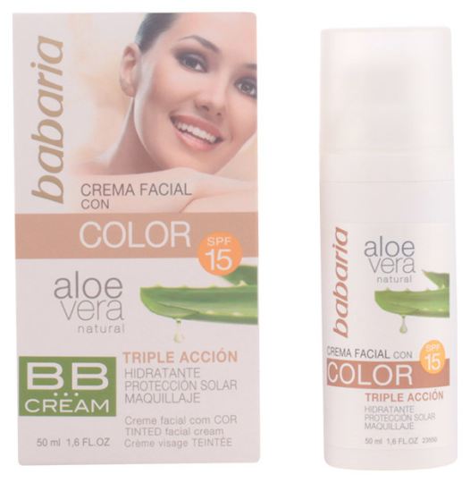 Crema Facial BB con Color SPF 15 Aloe Vera 50 ml