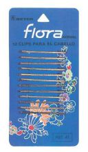 12 Clips Para el Cabello Flora