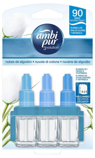 Ambientador Recambio 3 Volution Nubes de Algodón 20 ml