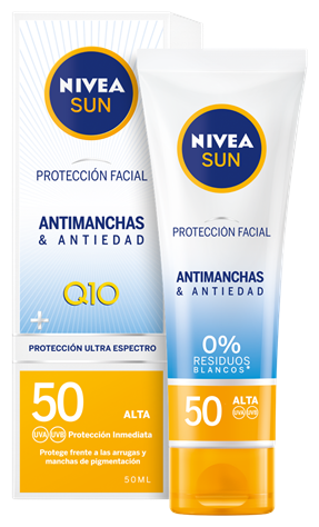 Sun Protección Facial UV Antimanchas & Antiedad Q10 FP50+ 50 ml