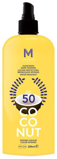 Protector solar de coco bronceado oscuro 200 ml