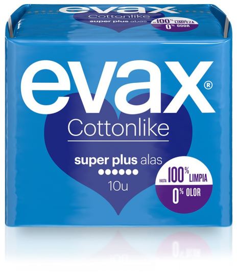 Compresa Cottonlik Super plus Alas 10 Unidades