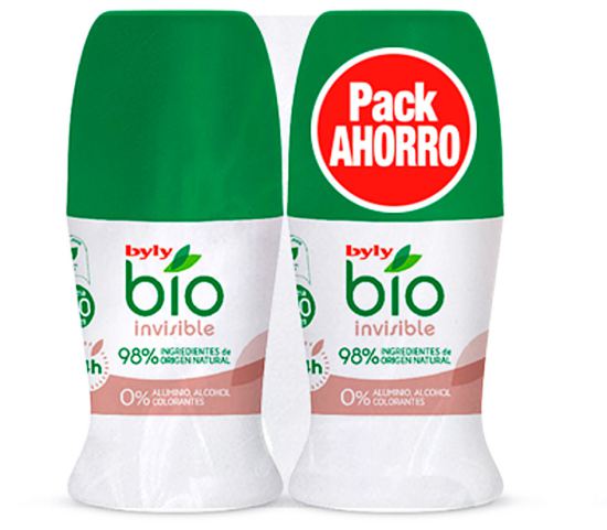 Bio Natural 0% Invisible Deo Roll-On 2 uds