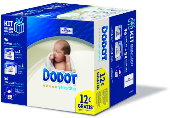Dodot Sensitive Pack Nacido Talla 1 y de 3 piezas