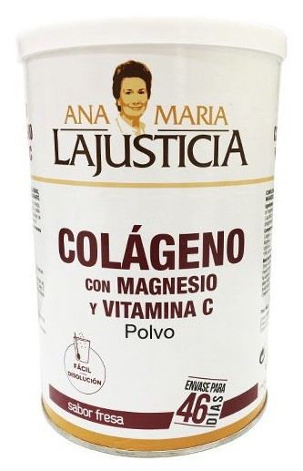 Colágeno + Magnesio + Vitamina C Sabor fresa 350 gr