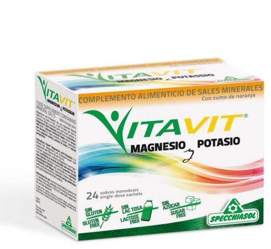 Vitavit Mg + K Sabor Naranja 24 Sobres