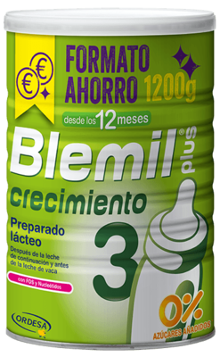 Blemil plus 3 crecimiento bote 1200 gramos