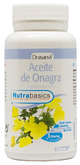 Nutrabasics - Aceite de Onagra 500, 110 perlas