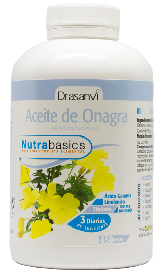 Nutrabasics - Aceite de Onagra 500, 450 Uds