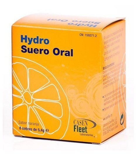 Hydro Suero Oral Naranja 8 Sobres