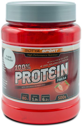 Proteina de Soja 100% Fresa 500 Gr