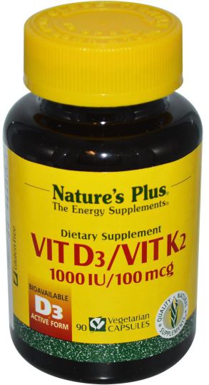 Vitamina D3 y Vitamina K2 - 90 Cápsulas