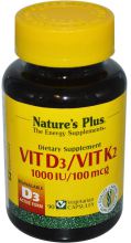 Vitamina D3 y Vitamina K2 - 90 Cápsulas