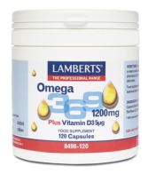 Omegas 3,6,9 1200 mg mas vitamina d3 5 mg 120 capsulas