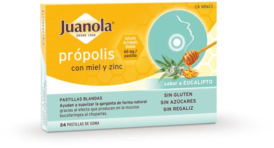 Pastillas blandas de própolis miel y zinc