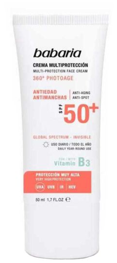 Crema Solar Spf 50 + Anti-Edad 50 ml