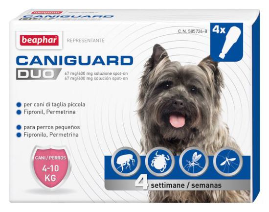 Pipetas Caniguard Duo S 4-10 kg 4 x 1,10 ml