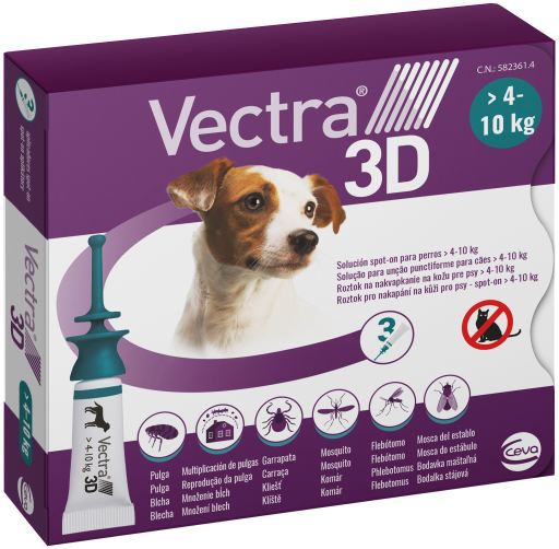 Vectra 3D Solucion spot-on para perros de 4 a 10 kg