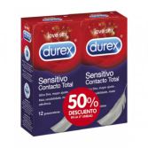 Preservativos Sensitivo Contacto 50% total 24 unidades